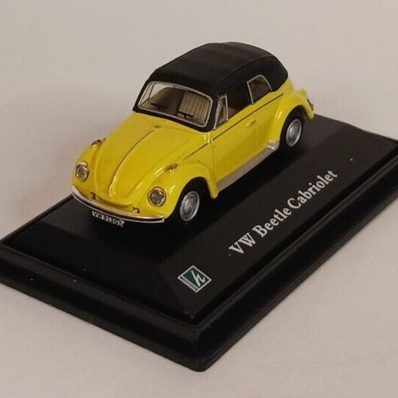 Hongwell Cararama Volkswagon Beetle Cabriolet VW Diecast Dida 1:72 Yellow - Picture 1 of 13